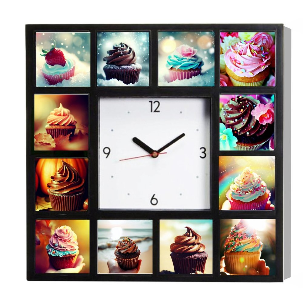 Cupcake Beautiful Yum Big Clock in Fall Summer Winter Spring. Only 250 produced